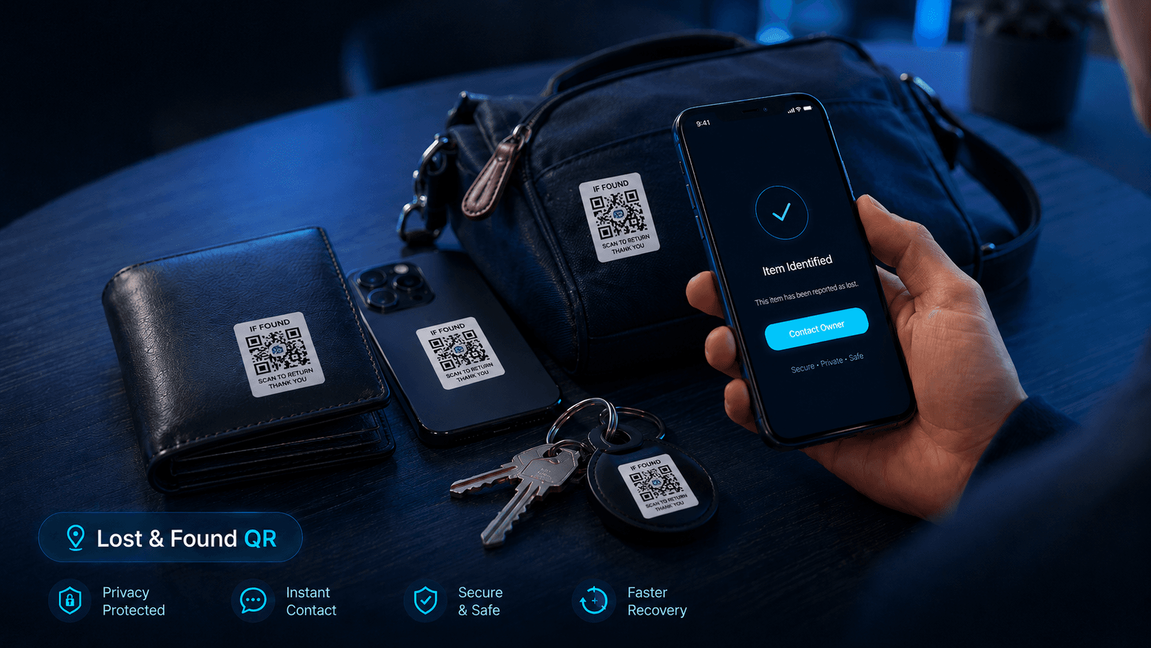 Lost Item QR: The Smart Way to Recover Wallets, Phones, Keys & Bags